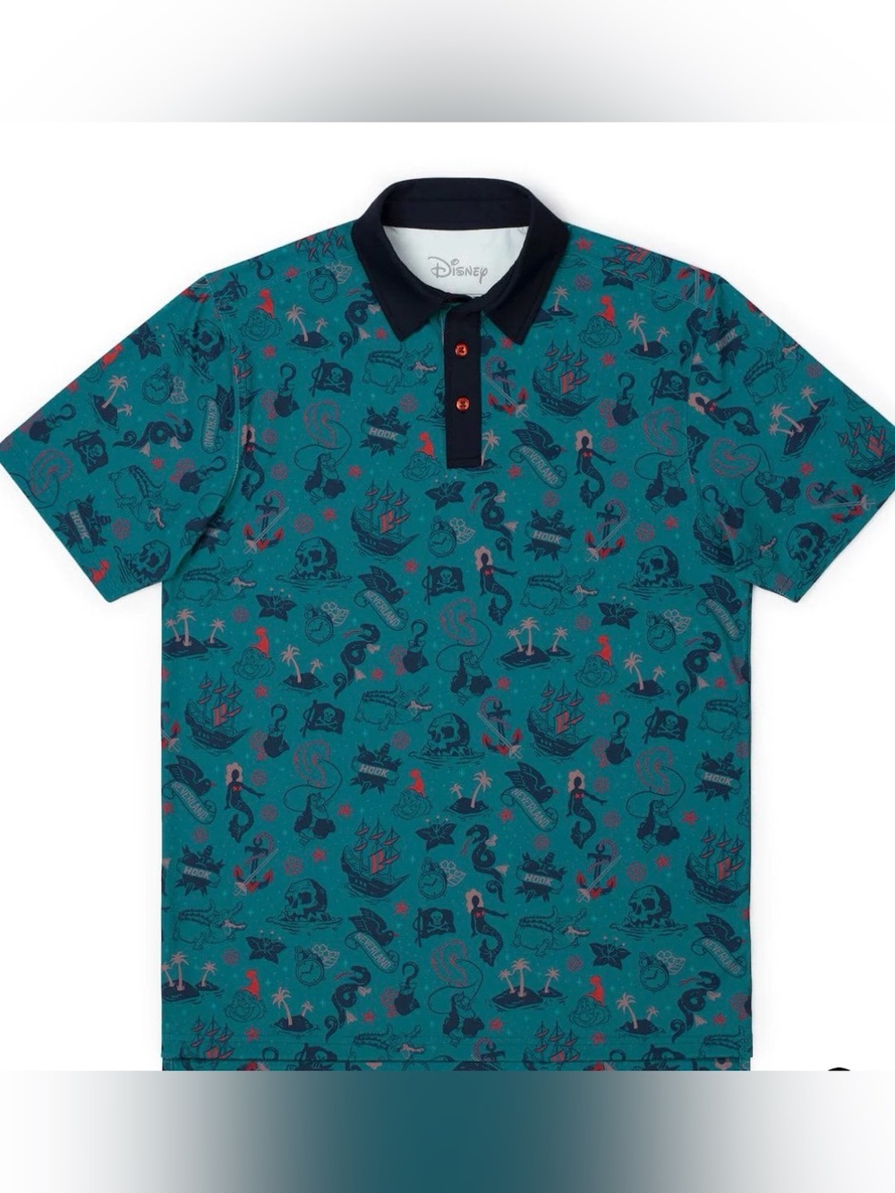 RSVLTS Disney Peter Pan Captain Hook “Hook’d It” Polo Shirt Mens M SOLD OUT